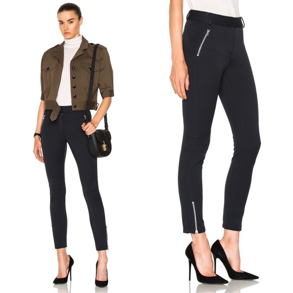 Veronica Beard Ash Seamed Skinny Zipper Pant Size 2